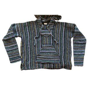 Vel Mex Hoodie Textured Black Multicolor  Pull Over